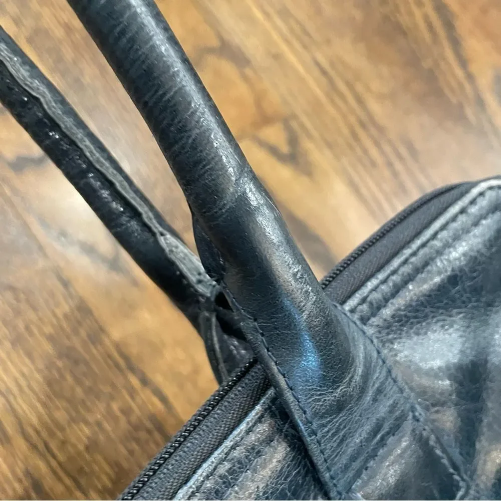 LATICO Black Leather Laptop Bag Shoulder Bag Briefcase